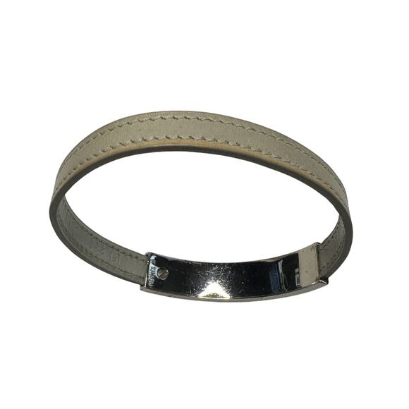 Hermès (Hermes) Pousse Pousse Bracelet - Gray with silver hardware - Picture 3 of 16